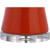 JONATHAN Y 28.5″ Coral Ceramic Table Lamp for Living Room Bedroom Nightstand, Modern Hourglass LED Bedside Lamp with Crystal Base and Linen Shade (JYL4027C)(Coral)