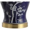 JONATHAN Y 29.5″ Green/White Traditional Ceramic Ginger Jar Table Lamp for Living Room, Chinoiserie Asian Bedside Lamp with White Linen Shade and LED Bulb Included (JYL3047B)(White/Navy)