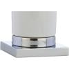 JONATHAN Y 31.5″ White Ceramic Table Lamp with Chrome Base for Living Room, White Linen Drum Shade, Modern Bedside Lamp for Bedroom Office Nightstand, LED Bulb Included JYL8021A(White/Chrome)