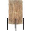 JONATHAN Y 16.5″ Brown Woven Rattan LED Table Lamp, Coastal Minimalist Cylinder Accent Light for Living Room, Bedroom, Nightstand, Bohemian Style, LED Bulb Included JYL4043A