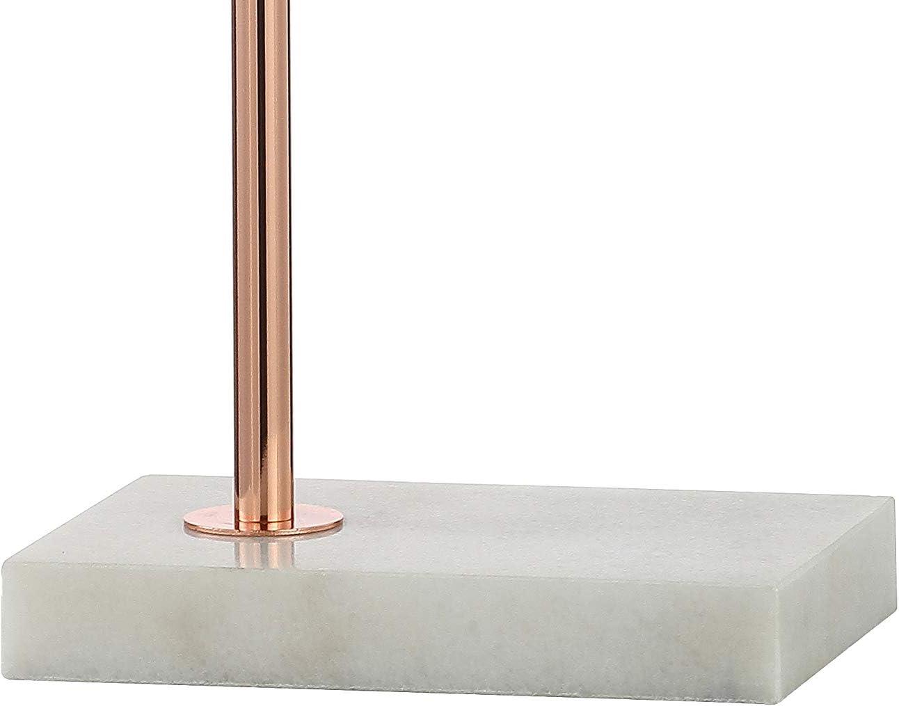 image:imageJONATHAN Y 2225 Copper Modern Glam Metal and Marble Table Lamp MidCentury Contemporary Bedside Nightstand Lamp with Clear Glass Cone Shade LED Bulb Included JYL1100A
