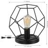 JONATHAN Y 10″ Black Geometric Table Lamp, Midcentury Modern Metal Desk Lamp for Living Room Bedroom, White Marble Base, Glam Bedside Nightstand Light with LED Bulb (JYL1047B)(Black)