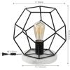 JONATHAN Y 10″ Black Geometric Table Lamp, Midcentury Modern Metal Desk Lamp for Living Room Bedroom, White Marble Base, Glam Bedside Nightstand Light with LED Bulb (JYL1047B)(Black / White)