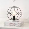 JONATHAN Y 10″ Black Geometric Table Lamp, Midcentury Modern Metal Desk Lamp for Living Room Bedroom, White Marble Base, Glam Bedside Nightstand Light with LED Bulb (JYL1047B)(Black / White)
