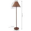 JONATHAN Y 61″ Dark Brown Wood Finish 2-Light Coastal Bohemian LED Floor Lamp for Living Room, Brown Rattan Shade, Mid-Century Modern Tall Standing Lamp, Pull-Chain, LED Bulbs Included (JYL3092C)(Dark Brown)