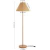 JONATHAN Y 61″ Dark Brown Wood Finish 2-Light Coastal Bohemian LED Floor Lamp for Living Room, Brown Rattan Shade, Mid-Century Modern Tall Standing Lamp, Pull-Chain, LED Bulbs Included (JYL3092C)(Brown Wood)