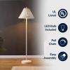 JONATHAN Y 61″ Dark Brown Wood Finish 2-Light Coastal Bohemian LED Floor Lamp for Living Room, Brown Rattan Shade, Mid-Century Modern Tall Standing Lamp, Pull-Chain, LED Bulbs Included (JYL3092C)(White)