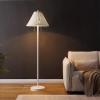 JONATHAN Y 61″ Dark Brown Wood Finish 2-Light Coastal Bohemian LED Floor Lamp for Living Room, Brown Rattan Shade, Mid-Century Modern Tall Standing Lamp, Pull-Chain, LED Bulbs Included (JYL3092C)(White)