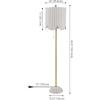 JONATHAN Y 63.5″ Brown/Brass Gold LED Floor Lamp for Living Room Bedroom with Scalloped Rattan Shade, Coastal Bohemian Tall Standing Light, Pull Chain, LED Bulb Included JYL1153A(White/Brass Gold)