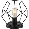 JONATHAN Y 10″ Black Geometric Table Lamp, Midcentury Modern Metal Desk Lamp for Living Room Bedroom, White Marble Base, Glam Bedside Nightstand Light with LED Bulb (JYL1047B)(Black)