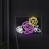 JONATHAN Y 15″ x 10.3″ Pink Crowd Of Roses LED Neon Light, USB Operated, 540 Lumens, Acrylic Box Sign for Wall or Tabletop, Contemporary Glam Decor for Bedroom, Dorm NEN1027A