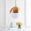 JONATHAN Y 15.75″ Brass Gold 1-Light Iron and Glass Globe Pendant, Art Deco Mid-Century Adjustable Height Ceiling Fixture for Kitchen Island, UL Listed, LED Bulb Included JYL9531A