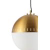 JONATHAN Y 15.75″ Brass Gold 1-Light Iron and Glass Globe Pendant, Art Deco Mid-Century Adjustable Height Ceiling Fixture for Kitchen Island, UL Listed, LED Bulb Included JYL9531A