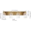 JONATHAN Y 36″ Brass Gold/Clear 5-Light Modern LED Vanity Light for Bathroom Mirror, Mid-Century Wall Sconce with Clear Seeded Glass Shades, Contemporary Iron Fixture, LED Bulbs (JYL7620D)(Brass Gold/Clear)