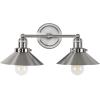 JONATHAN Y Florence Metal Shade Sconce, by 2-Light – Nickel