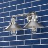 JONATHAN Y Florence Metal Shade Sconce, by 2-Light – Nickel