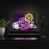 JONATHAN Y 15″ x 10.3″ Pink Crowd Of Roses LED Neon Light, USB Operated, 540 Lumens, Acrylic Box Sign for Wall or Tabletop, Contemporary Glam Decor for Bedroom, Dorm NEN1027A