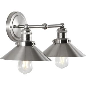 JONATHAN Y Florence Metal Shade Sconce, by 2-Light – Nickel