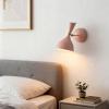 JONATHAN Y 11.25″ Navy/Brass Gold Modern LED Wall Sconce, Retro Iron Lamp for Bedroom, Bathroom, Hallway, Adjustable Mid-Century Fixture with Black Iron Shade, LED (JYL9066C)(Pink/Brass Gold)