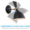 JONATHAN Y 11.25″ Navy/Brass Gold Modern LED Wall Sconce, Retro Iron Lamp for Bedroom, Bathroom, Hallway, Adjustable Mid-Century Fixture with Black Iron Shade, LED (JYL9066C)(Black/Brass Gold)