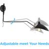JONATHAN Y 35″ White/Brass Gold Retro Swing Arm LED Wall Sconce, Mid-Century Modern Iron Plug-in Light for Bedroom, Living Room, Adjustable Metal Bowl Shade JYL9067A(Black)