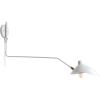JONATHAN Y 35″ White/Brass Gold Retro Swing Arm LED Wall Sconce, Mid-Century Modern Iron Plug-in Light for Bedroom, Living Room, Adjustable Metal Bowl Shade JYL9067A(White)