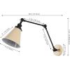 JONATHAN Y 7″ Gray/Black Classic Industrial Metal Adjustable Arm LED Wall Sconce for Bedside Reading, Farmhouse Swing Arm Wall Lamp with Metal Shade, Hardwired (JYL7462H-SET2)(Almond/Black)