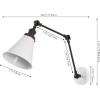 JONATHAN Y 7″ Gray/Black Classic Industrial Metal Adjustable Arm LED Wall Sconce for Bedside Reading, Farmhouse Swing Arm Wall Lamp with Metal Shade, Hardwired (JYL7462H-SET2)(White/Oil Rubbed Bronze)