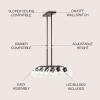 JONATHAN Y 33.5″ Nickel/Clear 8-Light Farmhouse Bohemian Iron Linear LED Pendant, Clear Glass Shade for Kitchen Island, Dining Room, Sloped Ceiling Compatible (JYL7570B)(Oil-Rubbed Bronze)