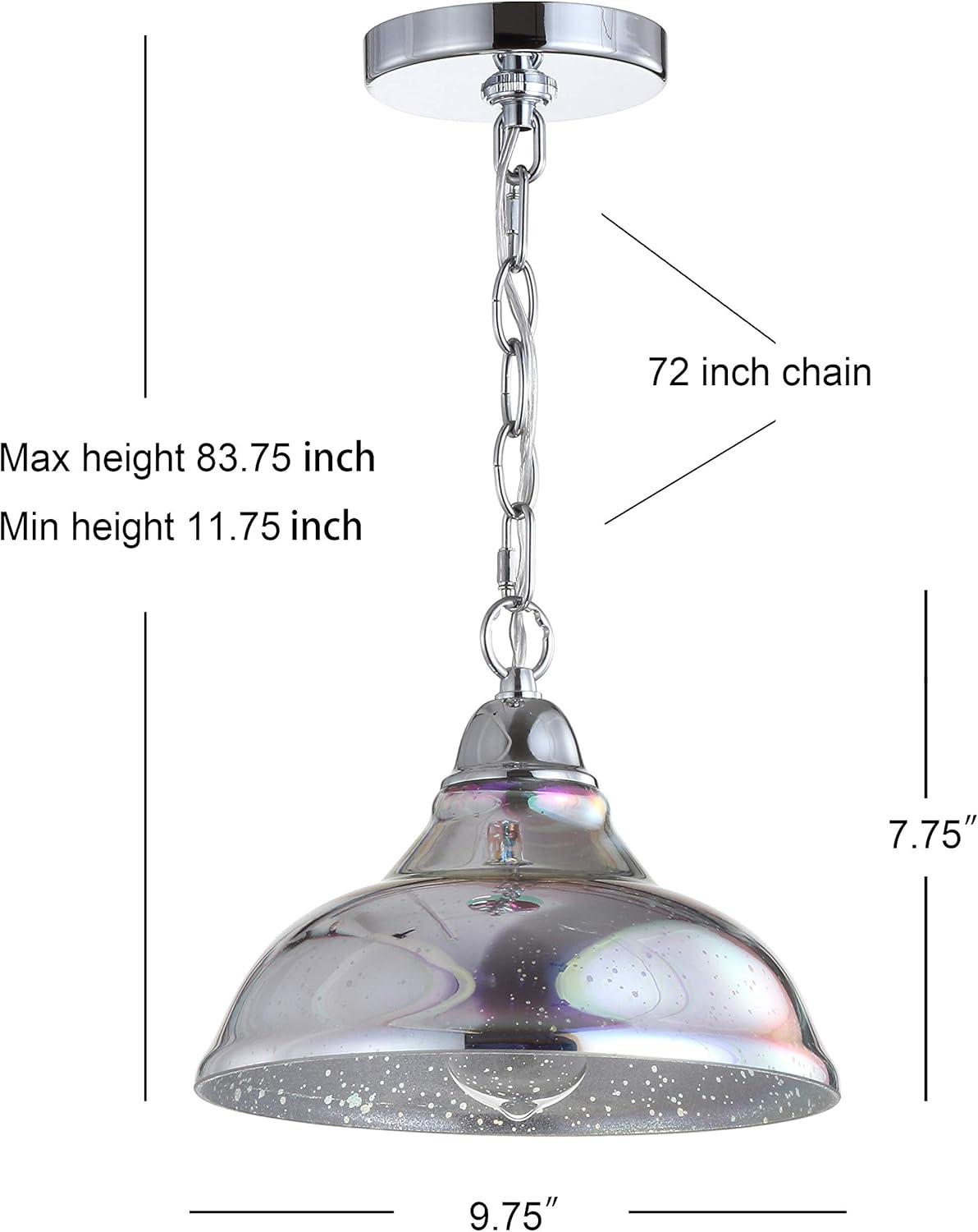 image:imageJONATHAN Y 975 ChromeMulti 1Light Glass and Metal Pendant Adjustable Height 3D Color Burst Hanging Fixture for Kitchen Island Dining Room LED Bulb Included JYL9512A