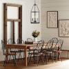JONATHAN Y 12″ Oil Rubbed Bronze 3-Light Iron and Glass Pendant Lantern, Industrial Farmhouse Ceiling Fixture for Kitchen Island Foyer, Adjustable Height, LED Bulbs Included JYL7553A