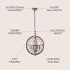 JONATHAN Y 16″ Antiqued Silver/Brown 4-Light Iron Pendant Light, Rustic French Country Globe Chicken Wire Chandelier for Kitchen Island, Adjustable Height, LED Bulbs Included JYL7518A
