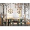 JONATHAN Y 16″ Antiqued Silver/Brown 4-Light Iron Pendant Light, Rustic French Country Globe Chicken Wire Chandelier for Kitchen Island, Adjustable Height, LED Bulbs Included JYL7518A