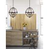 JONATHAN Y 16.75″ Oil Rubbed Bronze 3-Light Iron Pendant Light, Adjustable Height Modern Farmhouse Ogee Open Frame Chandelier for Kitchen Island, LED Bulbs Included JYL7513A