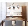 JONATHAN Y 22″ Brushed Nickel/Black 3-Light Iron Chandelier, Adjustable Stage-Style Pendant Light for Kitchen Dining Room, Contemporary Wagon Wheel, LED Bulbs Included JYL6128A