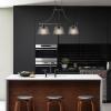 JONATHAN Y 36″ Oil Rubbed Bronze 3-Light Iron and Glass Linear Pendant Light, Industrial Farmhouse Fixture for Kitchen Island Dining Room, UL Listed, LED Bulbs Included JYL7590A