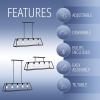 JONATHAN Y 38″ Oil Rubbed Bronze 5-Light Farmhouse Linear Pendant for Kitchen Island, Adjustable Iron Vintage Chandelier for Dining Room, LED Bulbs Included, Dimmable JYL7521A(Oil-Rubbed Bronze)