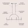 JONATHAN Y 41″ Chrome 4-Light Metal and Crystal Linear Pendant Light, Modern Geometric Chandelier for Kitchen Island Dining Room, Adjustable Height, LED Bulbs Included JYL7401A