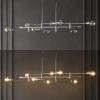 JONATHAN Y 63″ Chrome 8-Light Modern Linear LED Pendant, Adjustable Arm Iron Island Chandelier for Kitchen Dining Room, Vintage Sputnik Hanging Ceiling Light Fixture (JYL7599A)(63″ 8-Light)