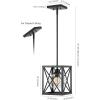 JONATHAN Y 8″ Oil Rubbed Bronze 1-Light Iron and Glass Pendant Light, Industrial Farmhouse X-Frame Caged Lantern for Kitchen Island, Clear Glass Shade, LED Bulb Included JYL7582A