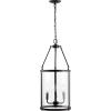 JONATHAN Y 12″ Oil Rubbed Bronze 3-Light Iron and Glass Pendant Lantern, Industrial Farmhouse Ceiling Fixture for Kitchen Island Foyer, Adjustable Height, LED Bulbs Included JYL7553A