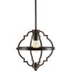 JONATHAN Y 12.5″ Oil Rubbed Bronze 1-Light Iron Pendant Light, Adjustable Height Industrial Fixture for Kitchen Island Dining Room, Modern Farmhouse, LED Bulb Included JYL7512A