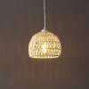 JONATHAN Y 20″ Brown Modern Bohemian Woven Rope LED Pendant Light Fixture, Adjustable Dome Ceiling Lamp for Kitchen Island, Rope Shade, Coastal Farmhouse Decor (JYL6504F)(Cream)
