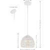 JONATHAN Y 20″ Brown Modern Bohemian Woven Rope LED Pendant Light Fixture, Adjustable Dome Ceiling Lamp for Kitchen Island, Rope Shade, Coastal Farmhouse Decor (JYL6504F)(White)