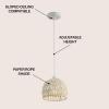 JONATHAN Y 20″ Brown Modern Bohemian Woven Rope LED Pendant Light Fixture, Adjustable Dome Ceiling Lamp for Kitchen Island, Rope Shade, Coastal Farmhouse Decor (JYL6504F)(Cream)