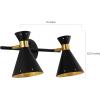 JONATHAN Y 30.5″ Black/Gold 3-Light Mid-Century LED Track Light Fixture, Adjustable Black Metal Shades, Retro Spotlight for Kitchen, Living Room, LED Bulbs Included (JYL9905A)(Black/Brass Gold)