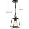 JONATHAN Y 6.25″ Chrome Adjustable Metal LED Pendant Light, Hanging Lantern with Metal Shade, Traditional Open Frame Ceiling Fixture for Kitchen Island, LED Bulb JYL3525A(Oil-Rubbed Bronze)