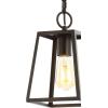 JONATHAN Y 6.25″ Chrome Adjustable Metal LED Pendant Light, Hanging Lantern with Metal Shade, Traditional Open Frame Ceiling Fixture for Kitchen Island, LED Bulb JYL3525A(Oil-Rubbed Bronze)