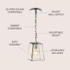 JONATHAN Y 6.25″ Chrome Adjustable Metal LED Pendant Light, Hanging Lantern with Metal Shade, Traditional Open Frame Ceiling Fixture for Kitchen Island, LED Bulb JYL3525A(Chrome)