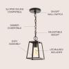 JONATHAN Y 6.25″ Chrome Adjustable Metal LED Pendant Light, Hanging Lantern with Metal Shade, Traditional Open Frame Ceiling Fixture for Kitchen Island, LED Bulb JYL3525A(Oil-Rubbed Bronze)